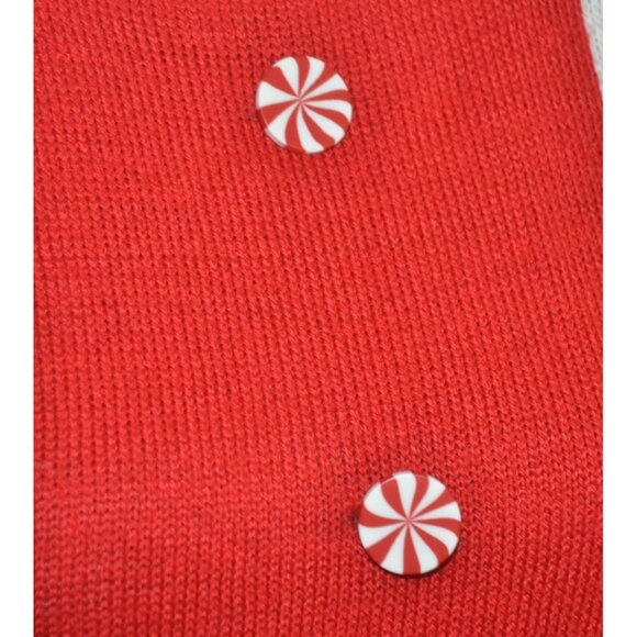 No Boundaries Candy Canes Sleeveless Christmas Sweater Dress Size M 7-9 Holiday - Picture 4 of 9